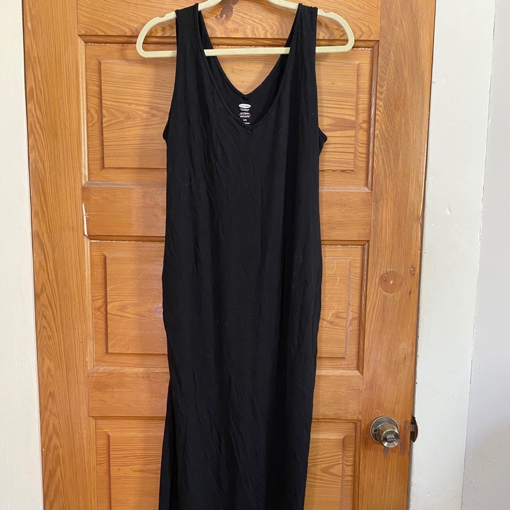 Old Navy Maternity Black Sleeveless Maxi Dress